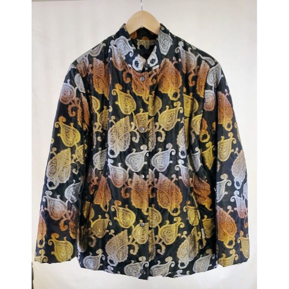 Dismero Vtg Multicolor Paisley Women's Blazer Style Jacket Luxury Outerwear XL